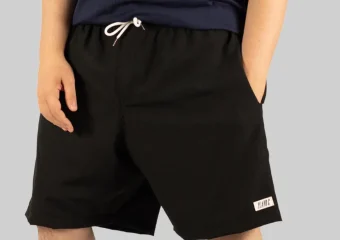 SHORTS PLANO C LOGO NYLON WR PRETO