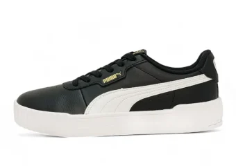 TÊNIS PUMA CARINA 3.0 BDP BLACK/WHITE GOLD-COURO