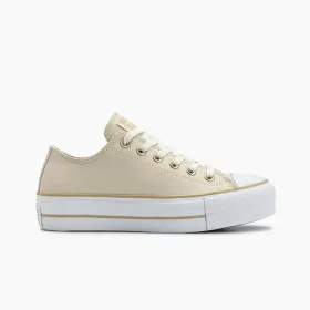 Chuck Taylor All Star Lift Cano Baixo Bege