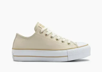 Chuck Taylor All Star Lift Cano Baixo Bege