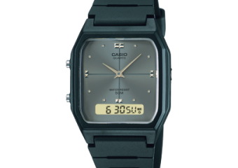RELÓGIO DE PULSO STANDARD ANADIGI  CAIXA /PULSEIRA RESINA PRETO FUNDO CINZA CASIO